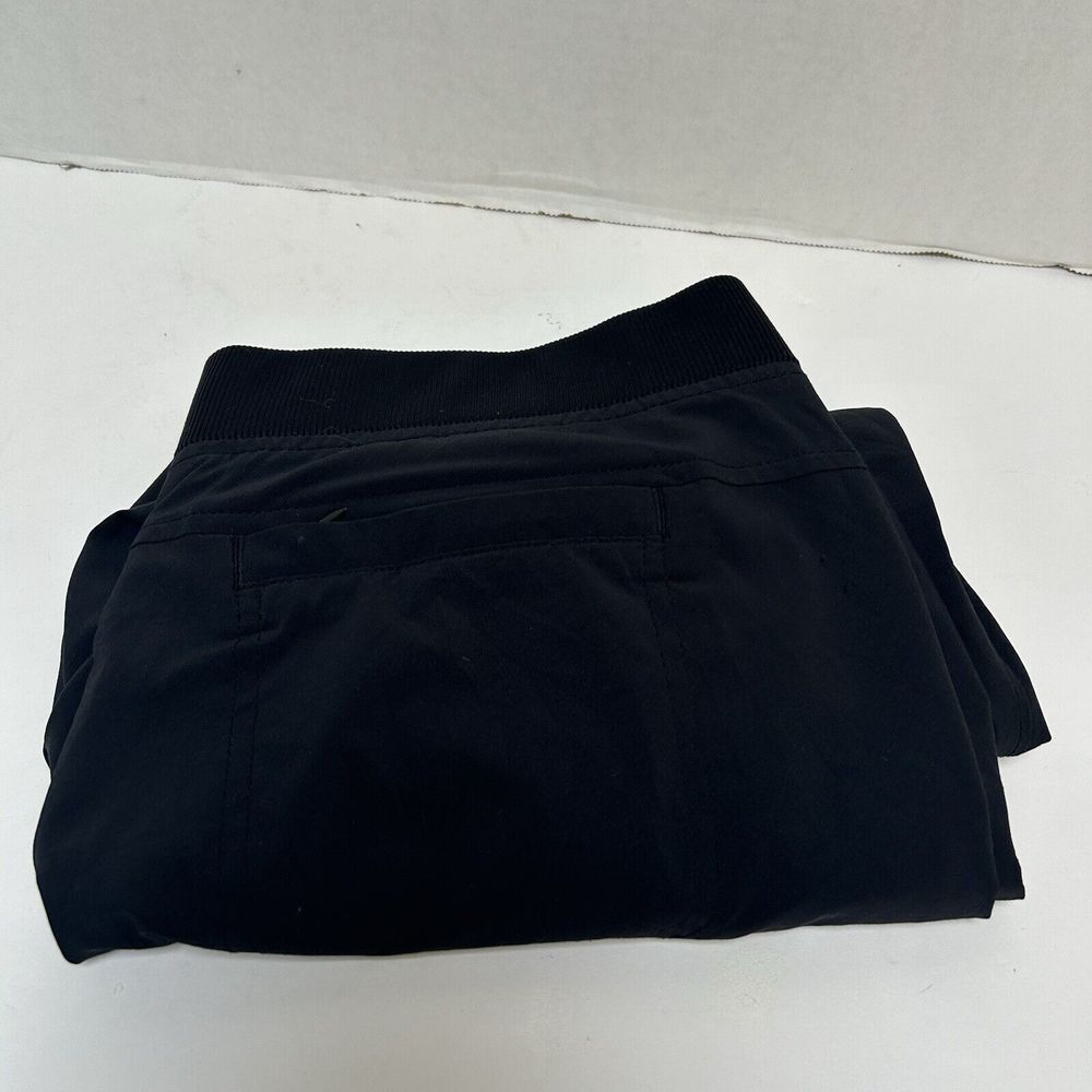Athleta Midtown Black Ankle Pants Polyester Blend Size 8 *READ